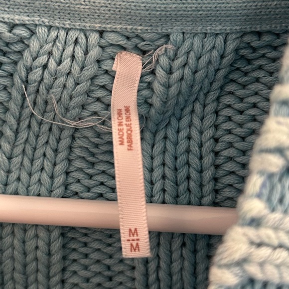 Free People Light Blue Cowl Neck Sweater - Picture 4 of 4